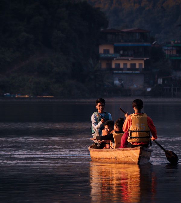 Boating at Fewa lake Pokhara