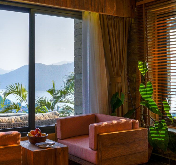 Dorje Suite room window and sitting area